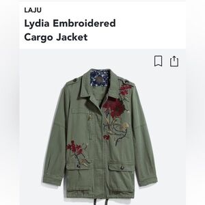 NWOT Laju size large embroidered cargo jacket